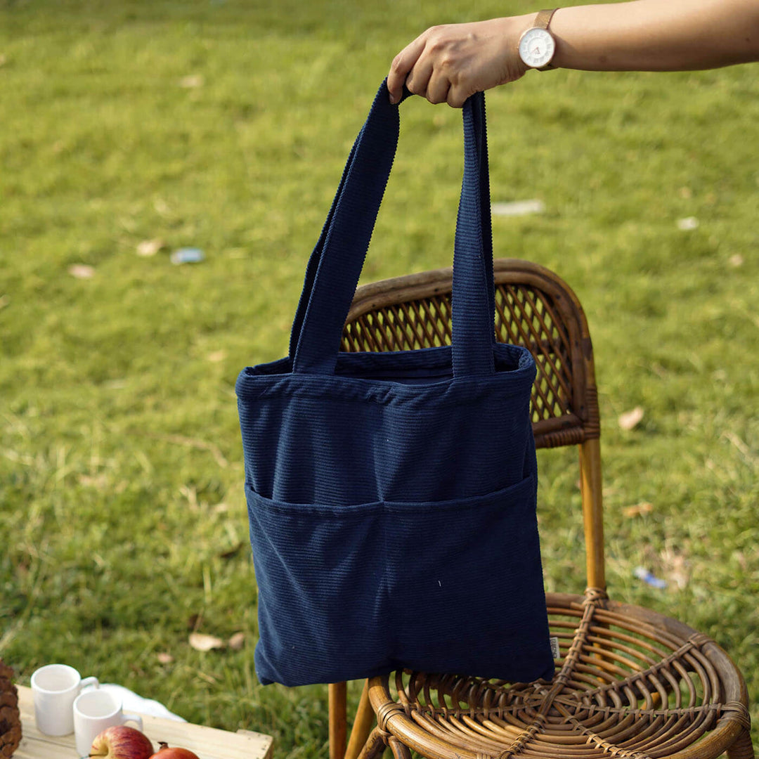 Handmade Minimalist Corduroy Day Tote