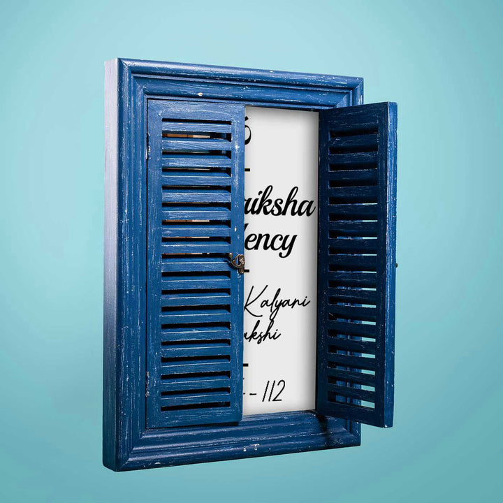 16x22 in | Rectangle Vintage Window Personalised Distress Finish Pine Wood Nameplate