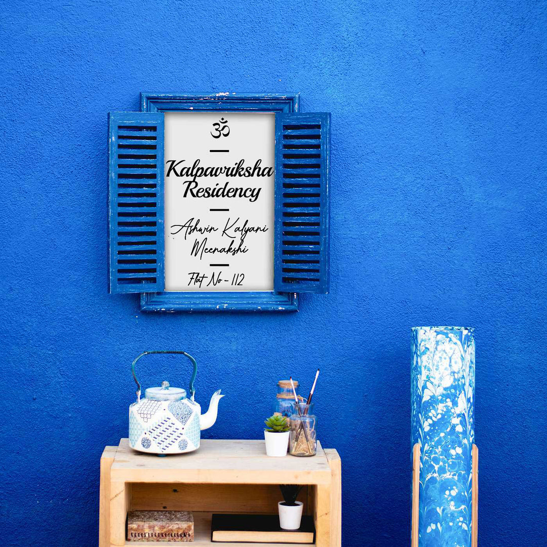 16x22 in | Rectangle Vintage Window Personalised Distress Finish Pine Wood Nameplate