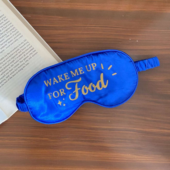 Customized Handmade Printed Foodie Theme Satin Eye Mask