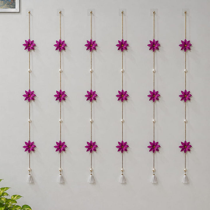 2 pc | Handmade Water Lily Ambal Upcycled Areca Nut Wall Hanging