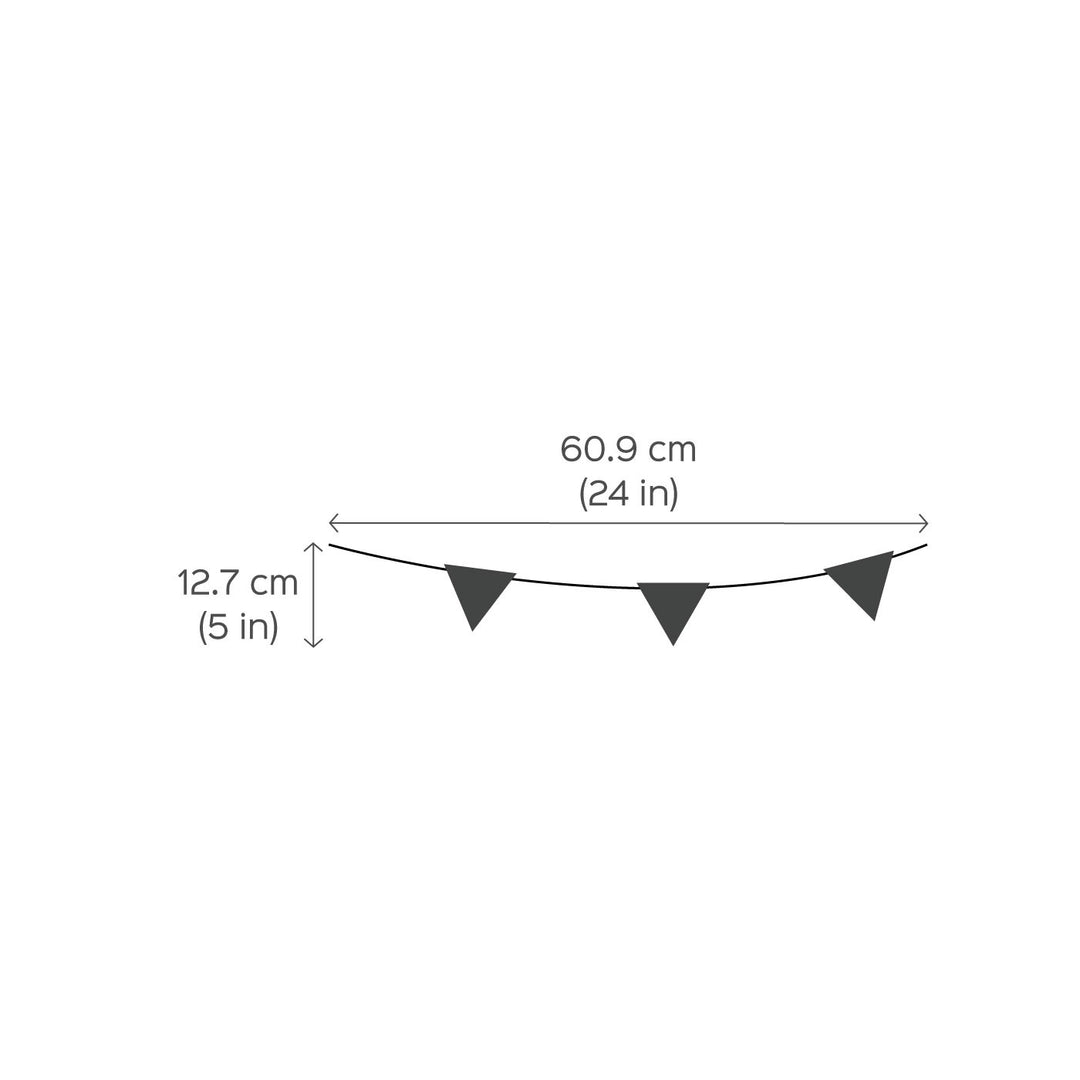 Joy Handcrafted Mdf Bunting - Dimension Chart with Banner Length