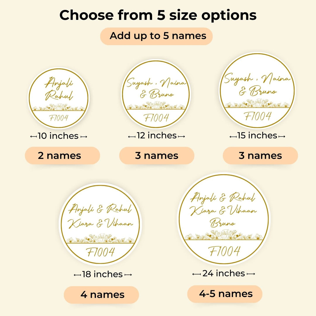 Personalised Wooden Flower Basket Name Plate 1 - Size Options with Name Capacity