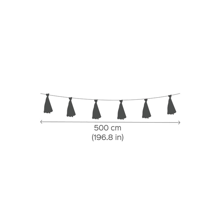 5m, 20 Bulbs | Handcrafted LED Fairy Lights with Fabric Shades