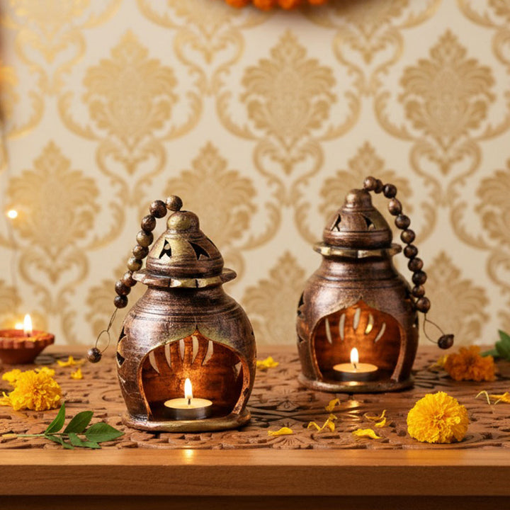 Handmade Hanging Terracotta Oil Lamp / Diya