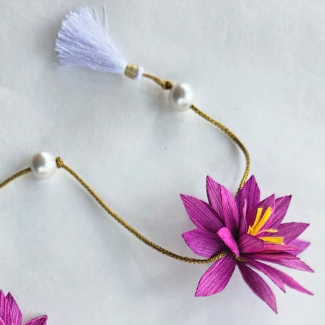 2 pc | Handmade Water Lily Ambal Upcycled Areca Nut Wall Hanging