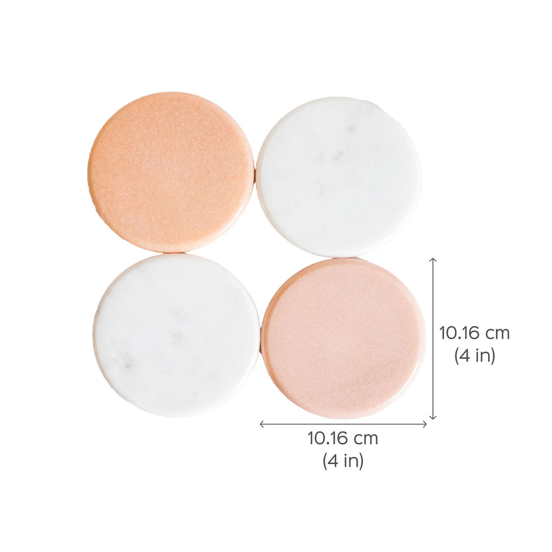 Indian Marble Coasters - Set of 4