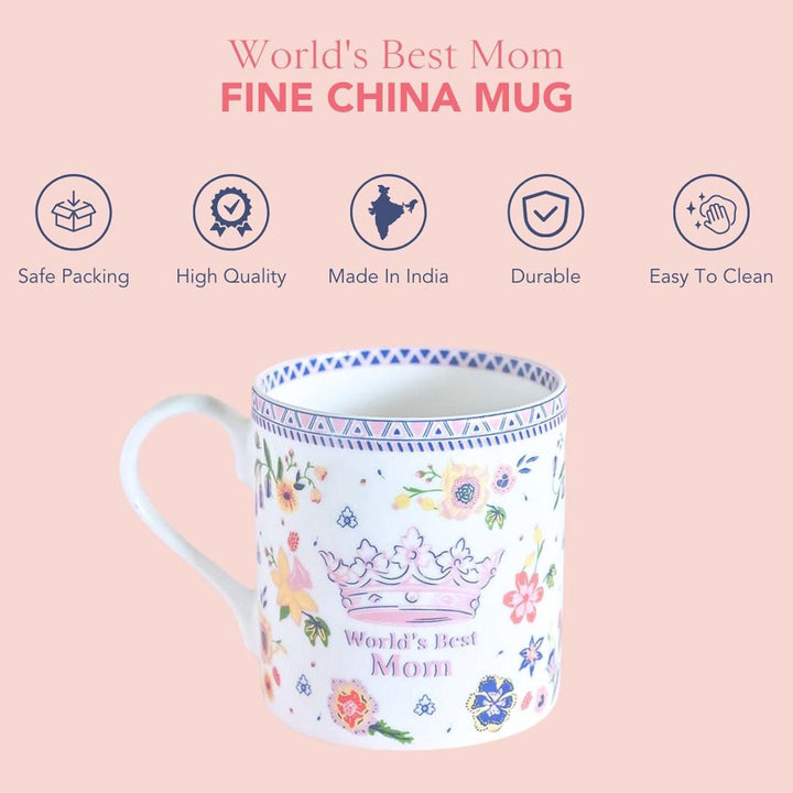 Handmade World's Best Mom Fine China Mug