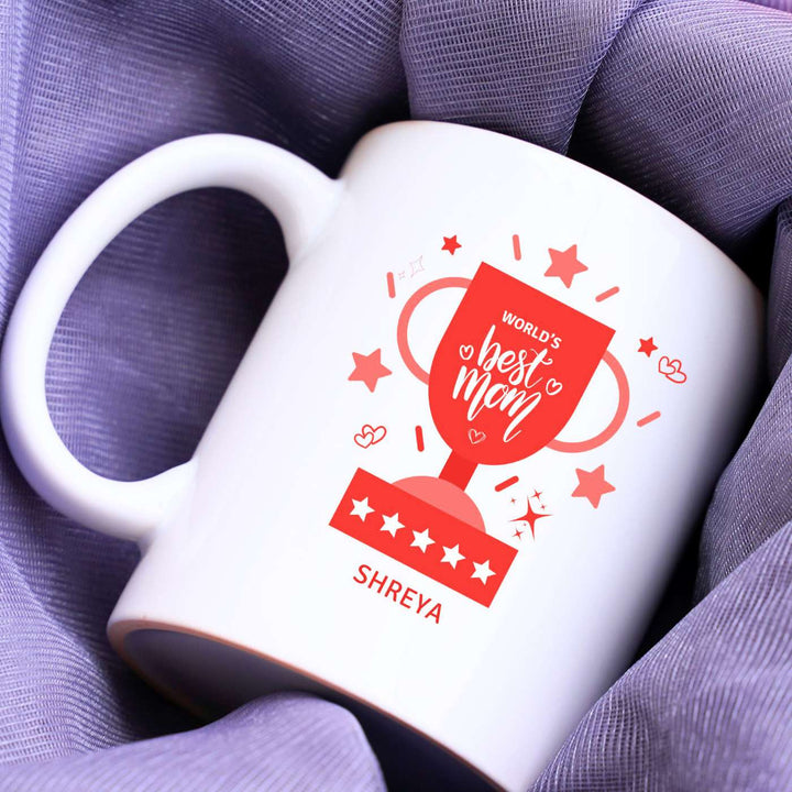 Personalized Handmade Printed World'S Best Mom Ceramic Mug