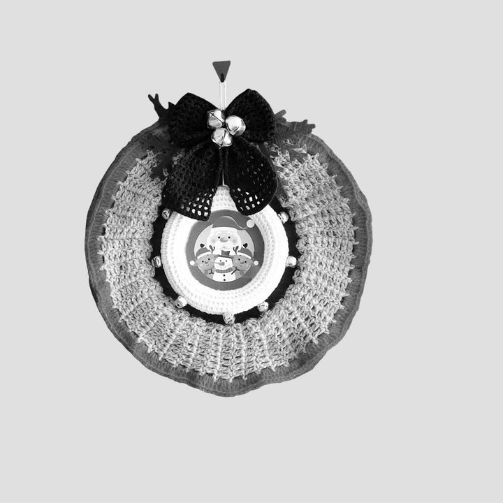 Handmade Crochet Wreath Cute Photo Frame For Kids | Xmas Gifting Ideas