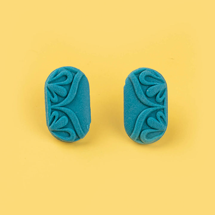 Handmade Clay Kushi Stud Earrings