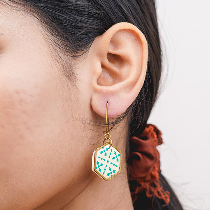 Handmade Clay Leona Drops Dangler Earrings