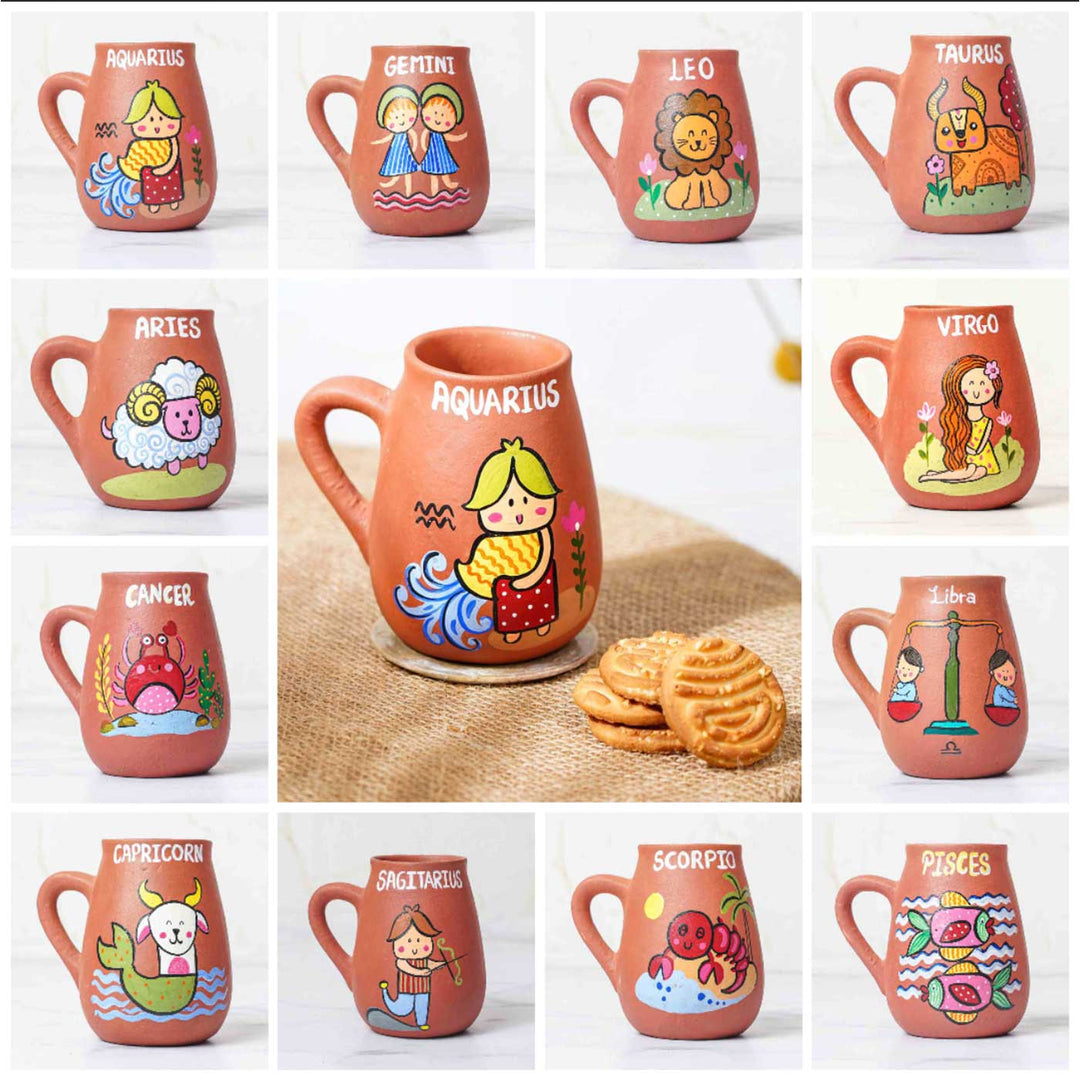 Aries | Personalized Hand-painted Zodiac Sign Terracotta Mug