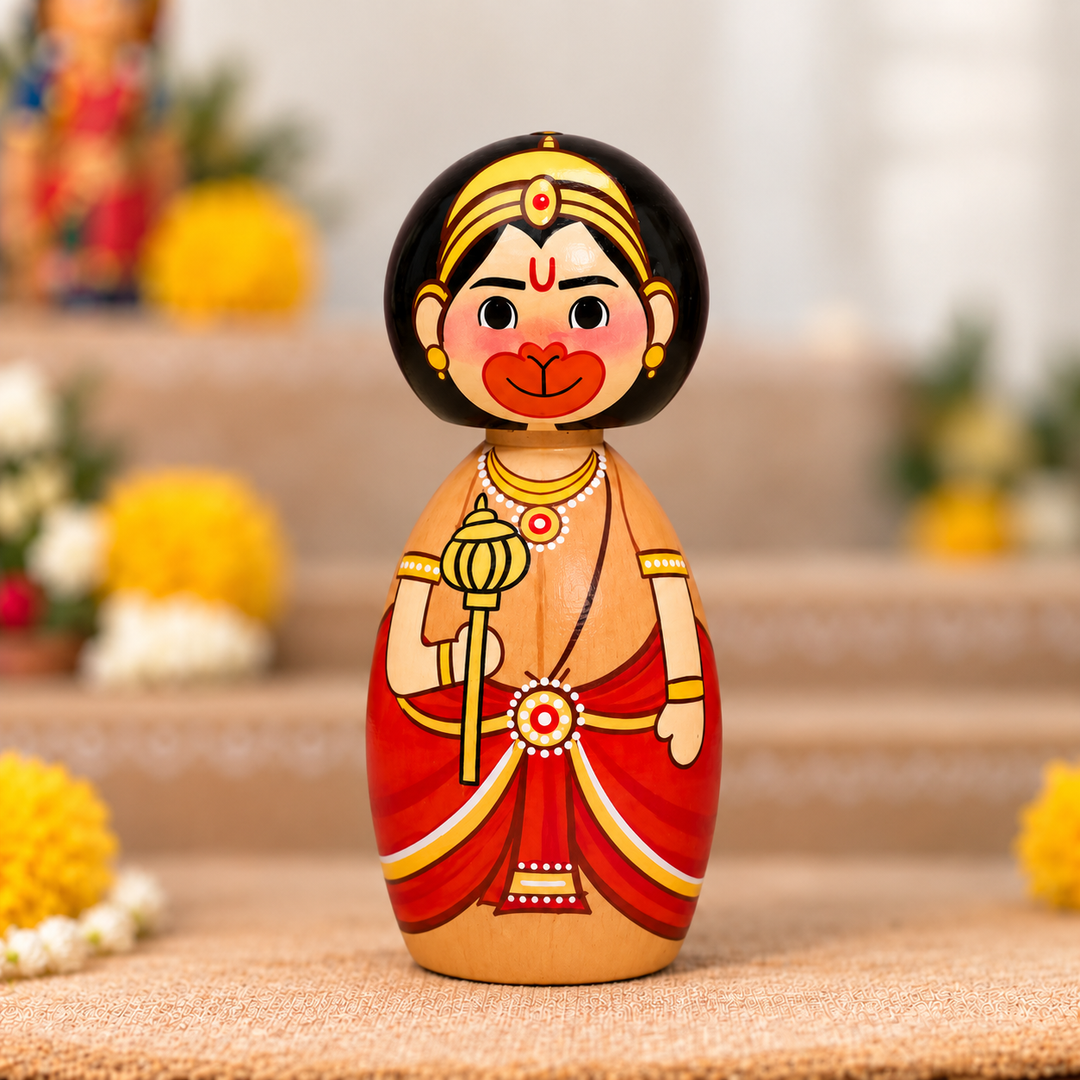 "Hanuman" Themed Wooden Doll For Golu/Festive Decor