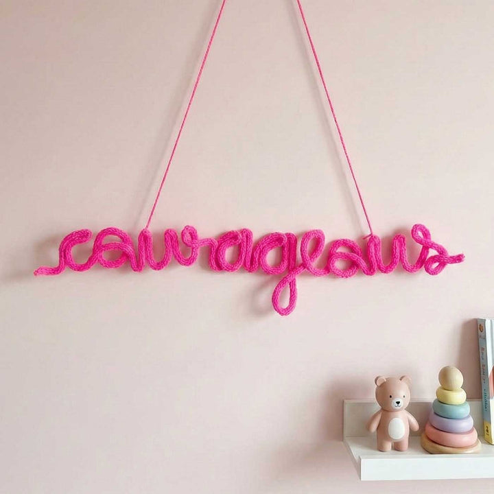 Personalized Knitted Wire Kids Name Plate