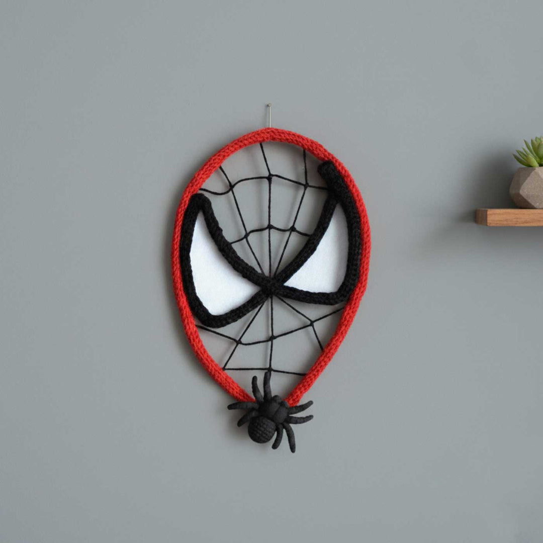 Handmade Knitted Wire Spiderman Hanging For Kids Room Decoration