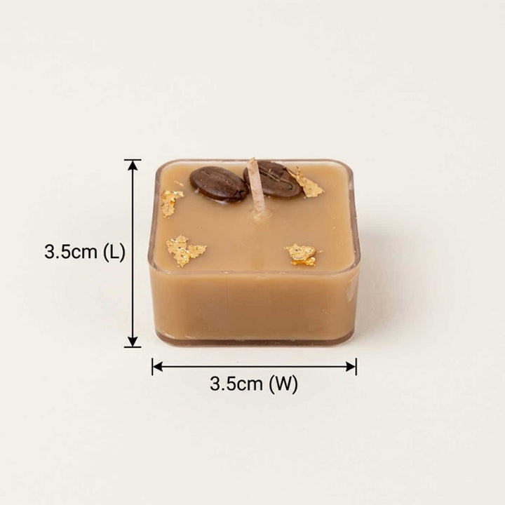 10 pc | Handmade Coffee Bean Scented Soy Wax Tealight Candle