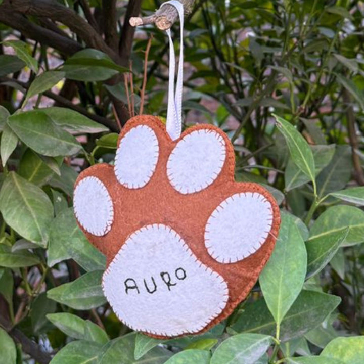 2 Pc | Personalized Handmade Pawsome Felt Stocking And Hanging