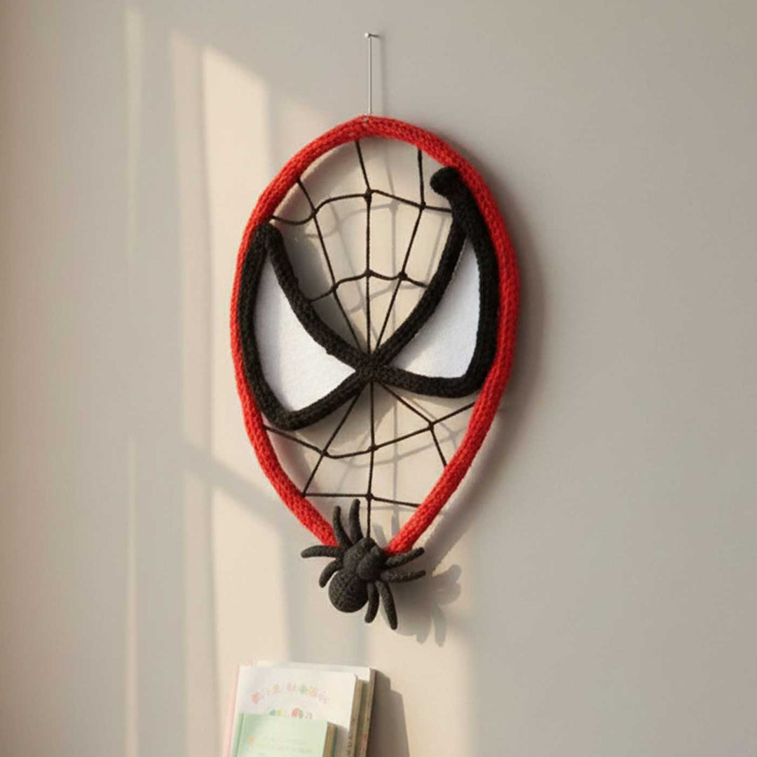 Handmade Knitted Wire Spiderman Hanging For Kids Room Decoration