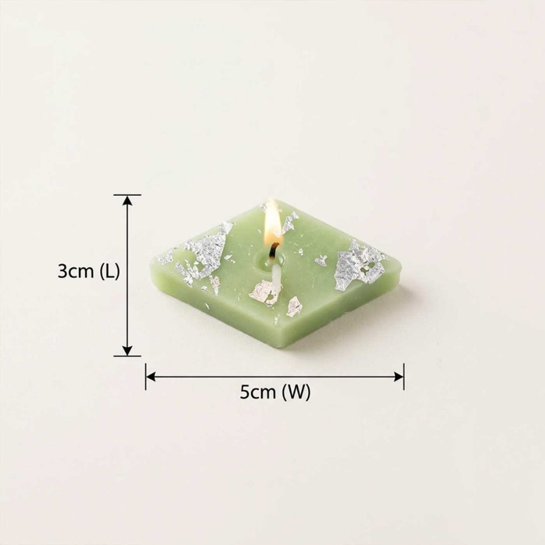 12 pc | Handmade Kaju Katli Mithai Vanilla Scented Soy Wax Candle