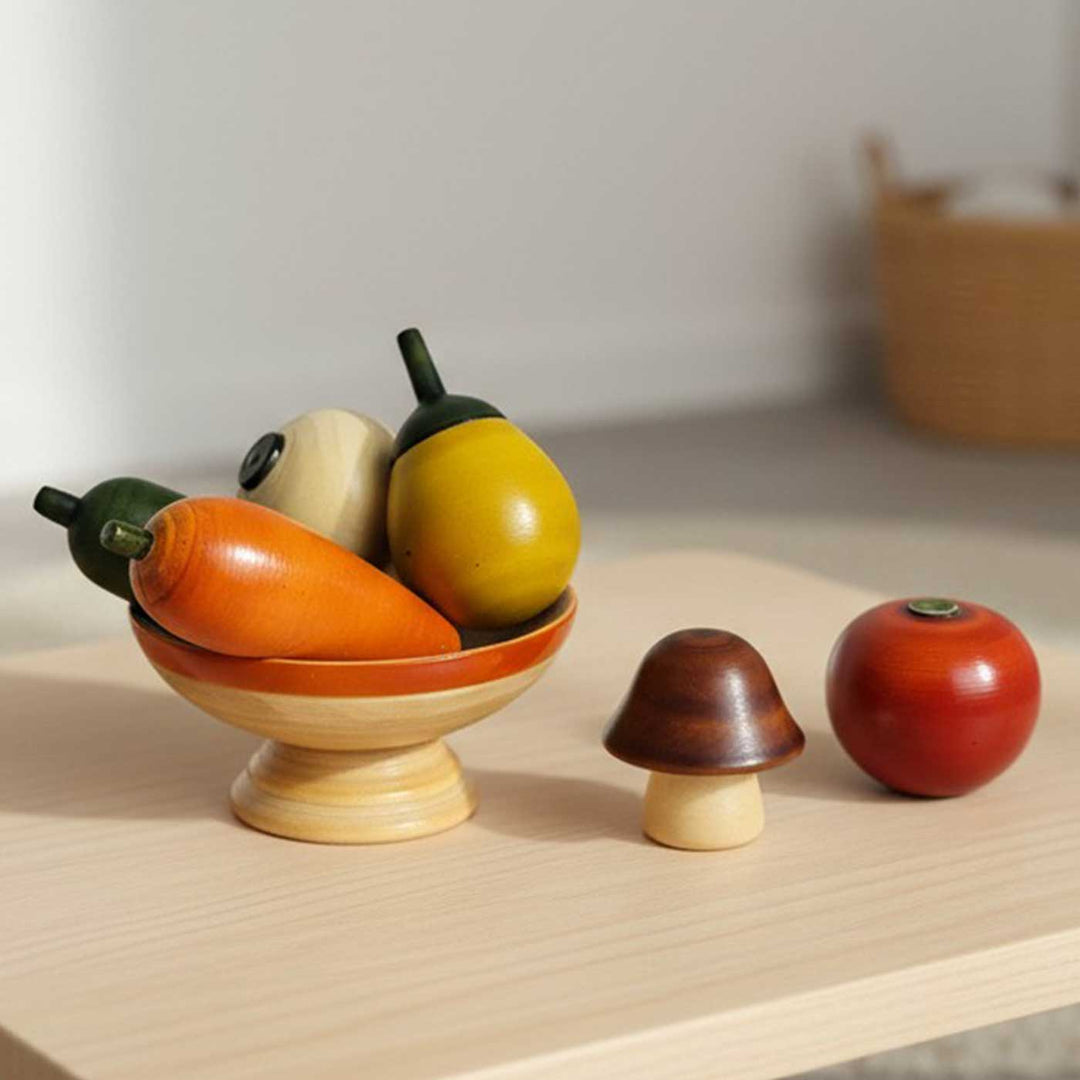 Wooden Mini Vegetable Set | Handmade Etikopakka Pretend Play Toy | 2+ Years