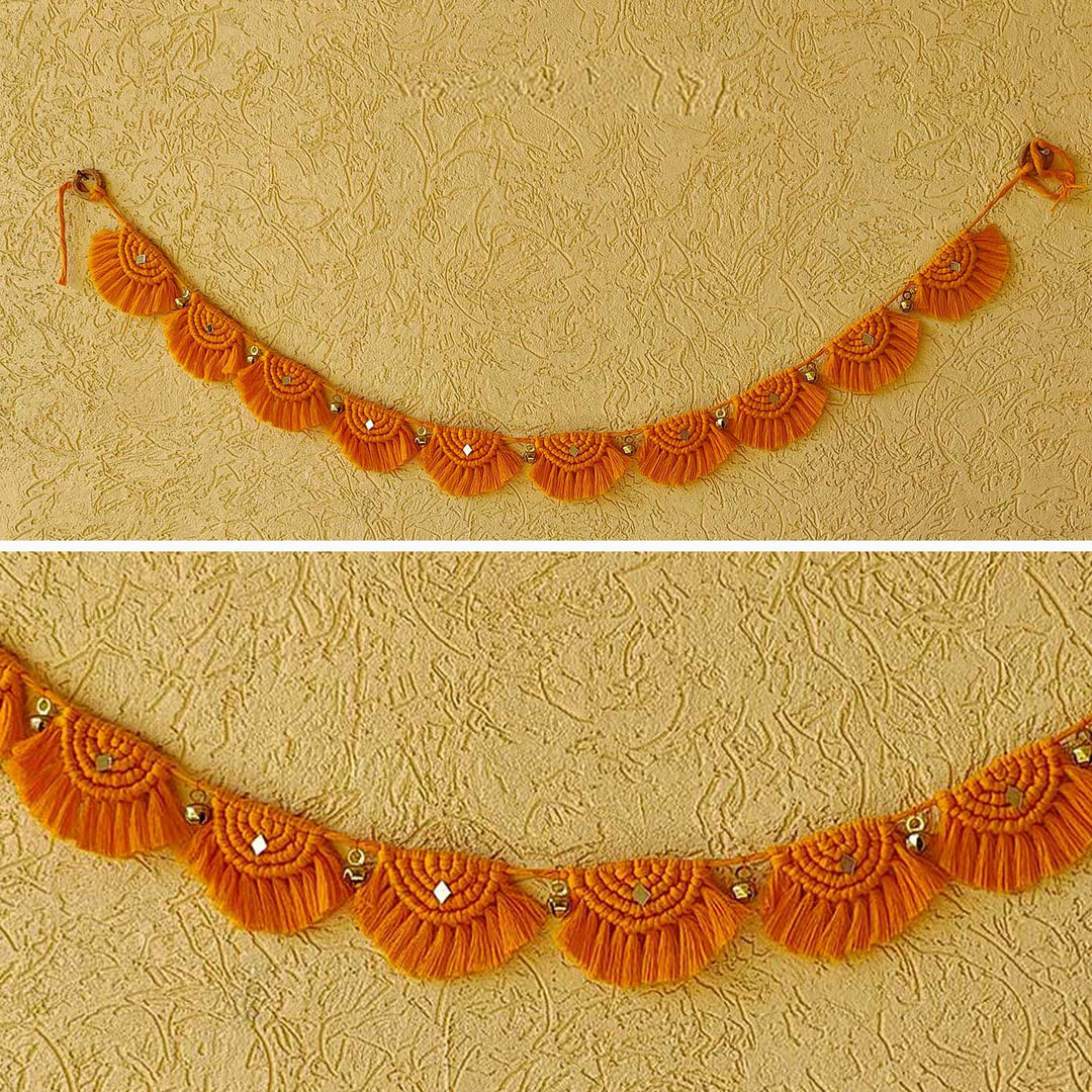 40 In | Handmade Macrame Sanskrit Design Cotton Toran