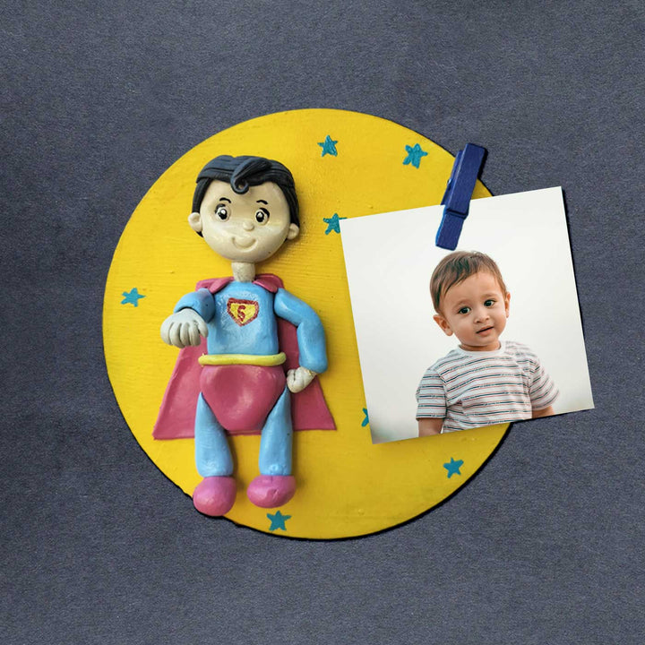Photo Personalized Superman Theme MDF & Cold Porcelain Clay