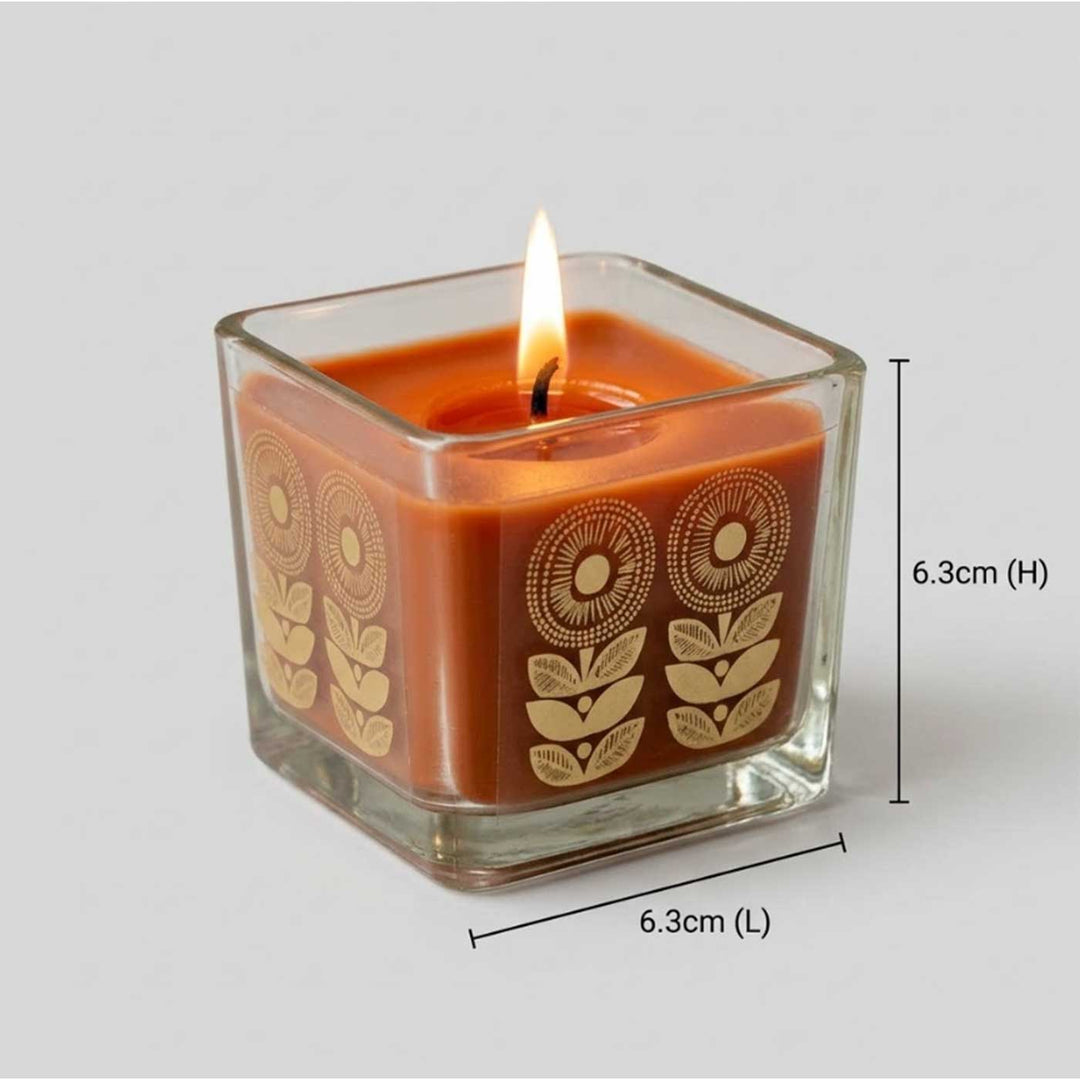 Set Of 2 | Handmade Ira Gold Foil Glass Jar Soy Wax Candle With Black Oudh Fragrance