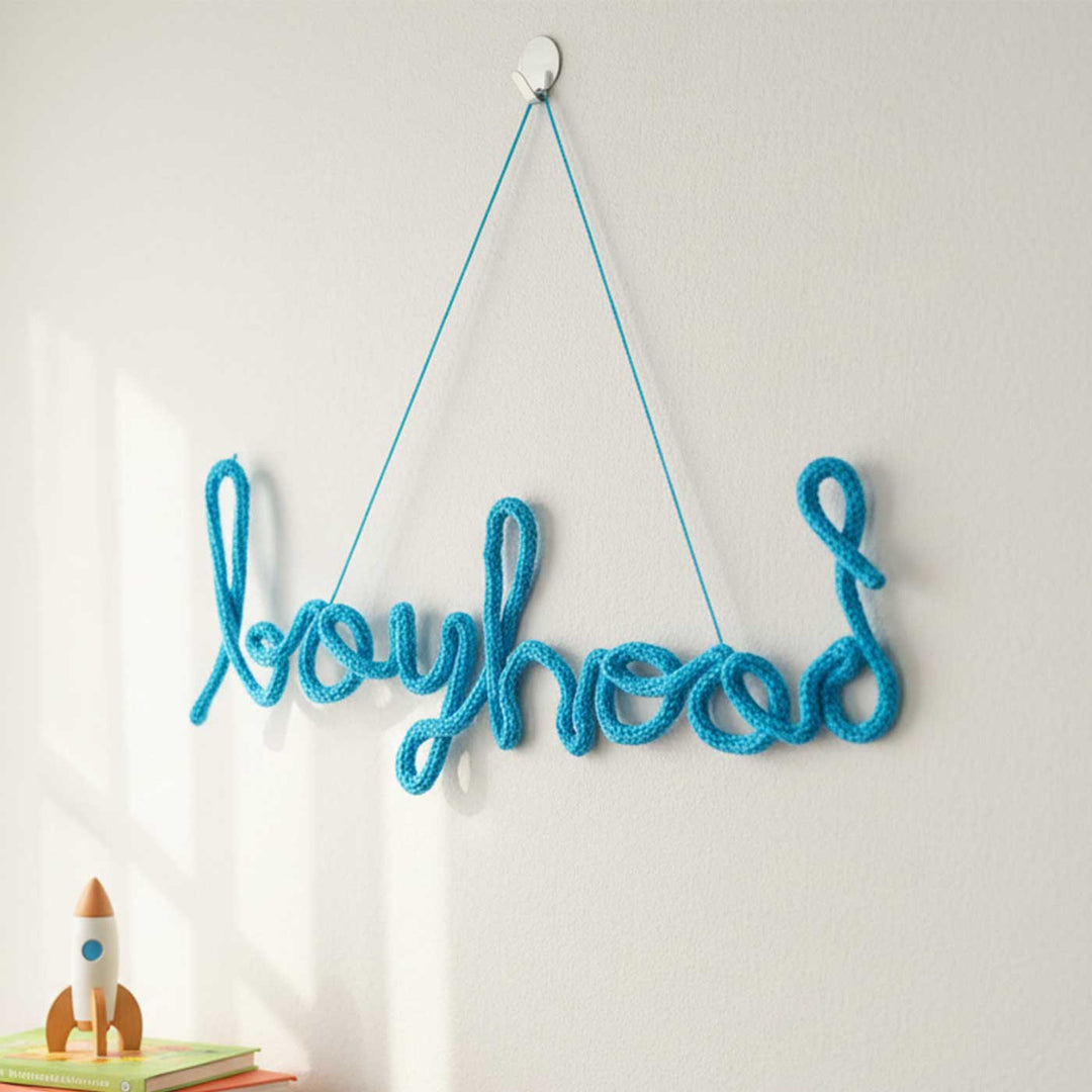 Personalized Knitted Wire Kids Name Plate