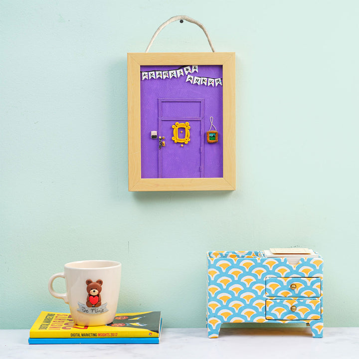Personalized Clay Friends Frame Wall Hanging For Couple