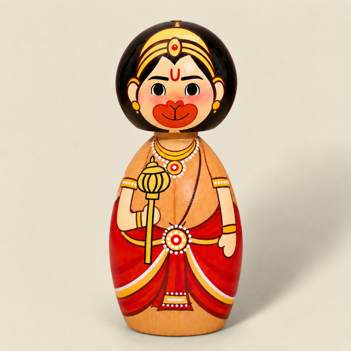 "Hanuman" Themed Wooden Doll For Golu/Festive Decor