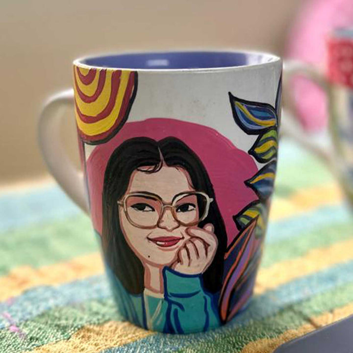 Photo Personalized Hand-Painted Pop Art Illustrated Caricature Mug | 300 ML