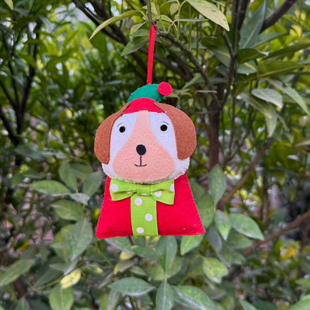 2 Pc | Personalized Handmade Pawsome Felt Stocking And Dog Ornament