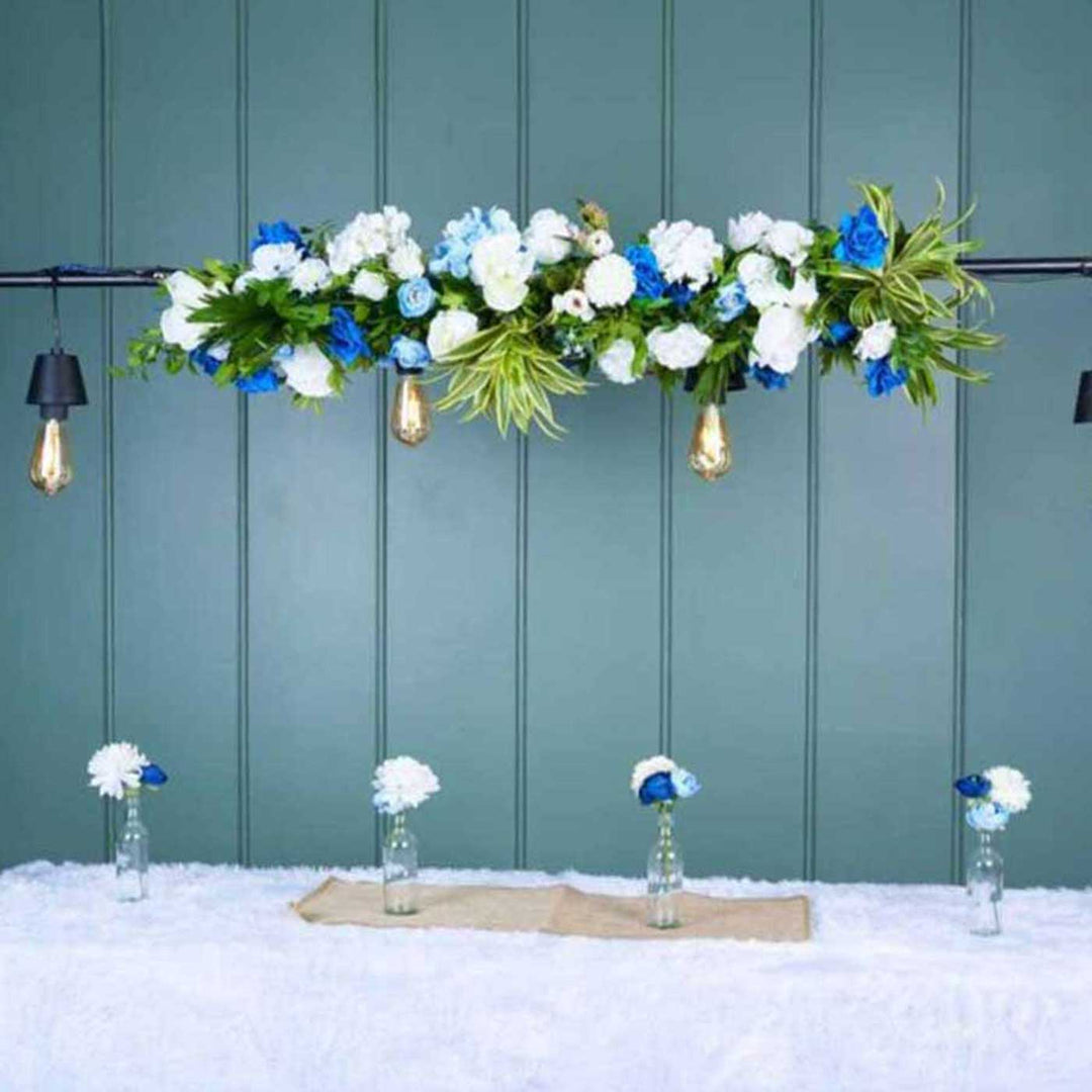 Foldable Black Powder Coated Metal Table Decor Backdrop Stand With Storage Bag