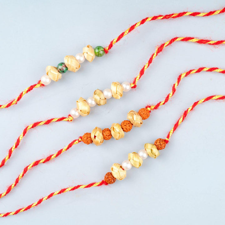 Ecofriendly Bamboo Rakhi With Roli Chawal 4 - Grouped Product Overview