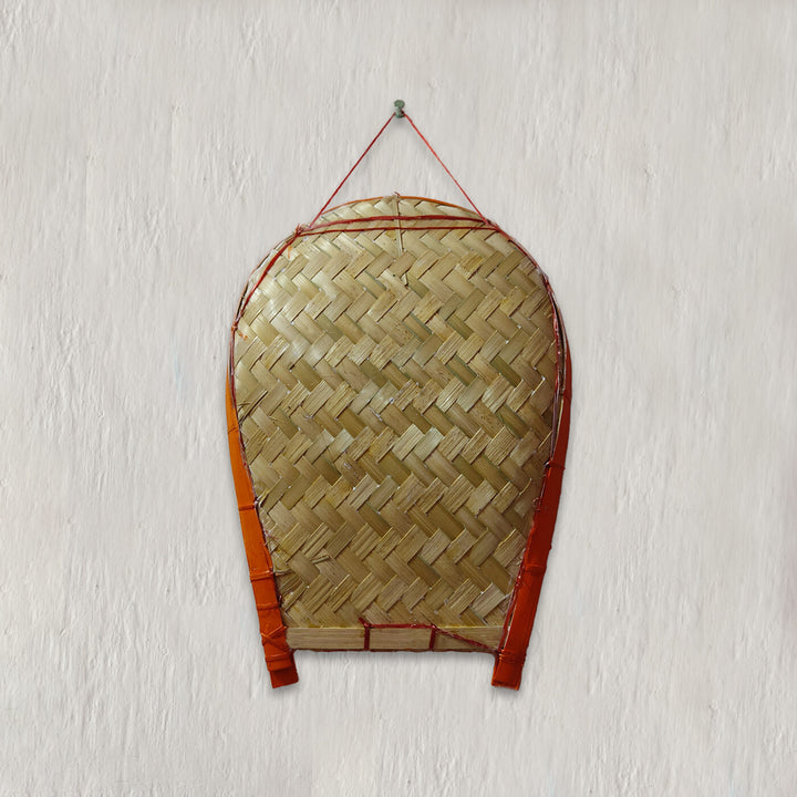 Handpainted Owl Kulo Bengali Themed Bamboo Wall Decor