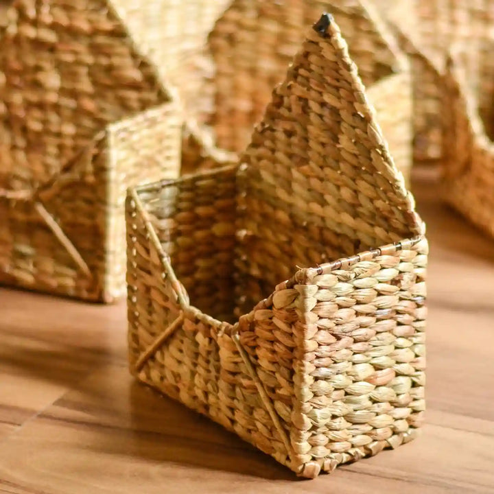 Handmade Crochet Envelope Water Hyacinth Basket