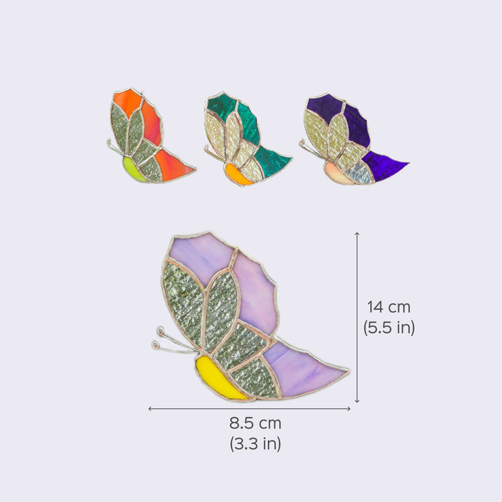 Handcrafted Stained Glass Hanging Suncatcher Butterfly
