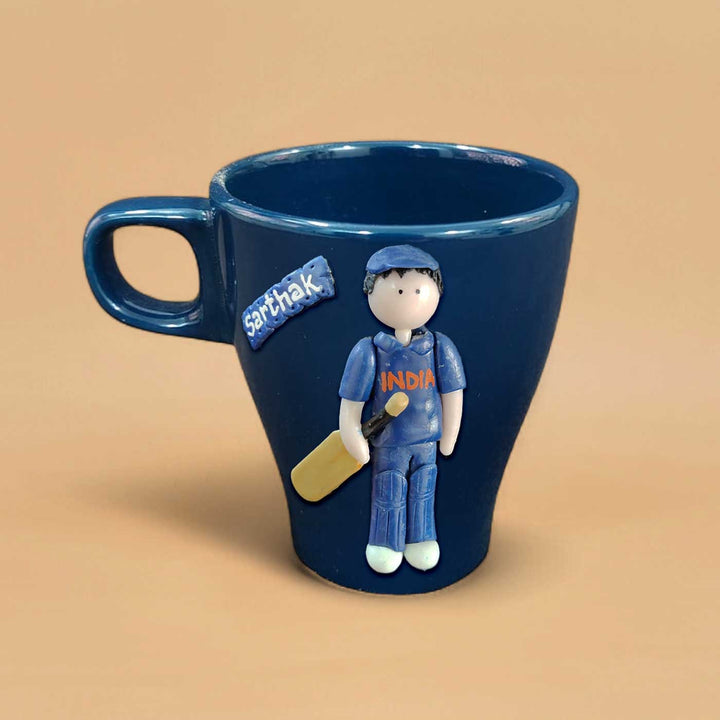 Personalized Handmade Cricket Theme Ceramic Mug