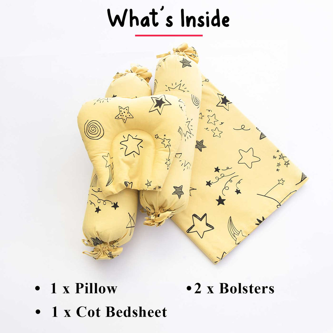 Personalized Superbaby Organic Cotton Newborn Bedding Cot Set | 0-4 Years
