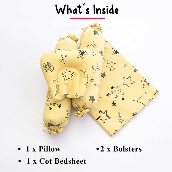 Personalized Superbaby Organic Cotton Newborn Bedding Cot Set | 0-4 Years
