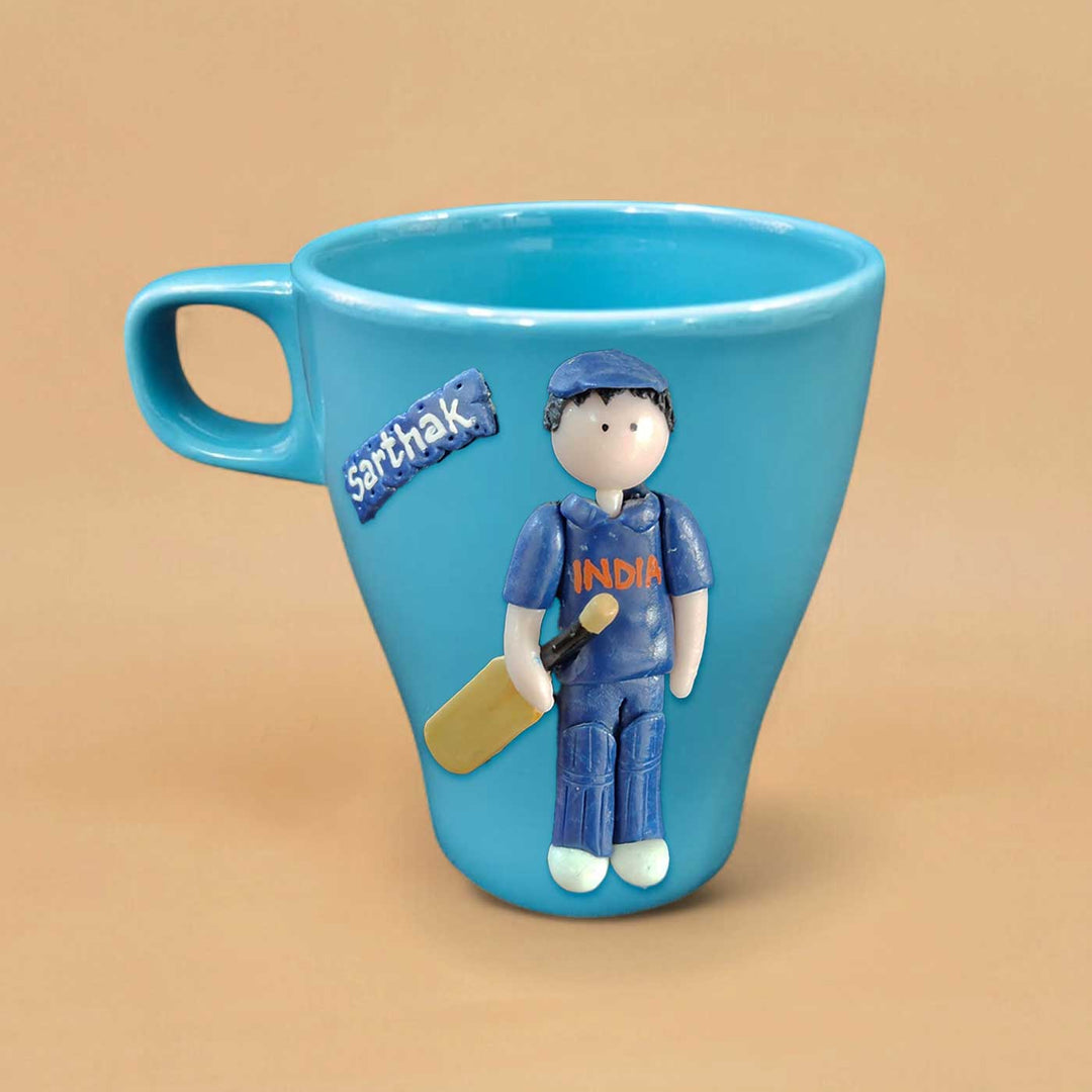 Personalized Handmade Cricket Theme Ceramic Mug