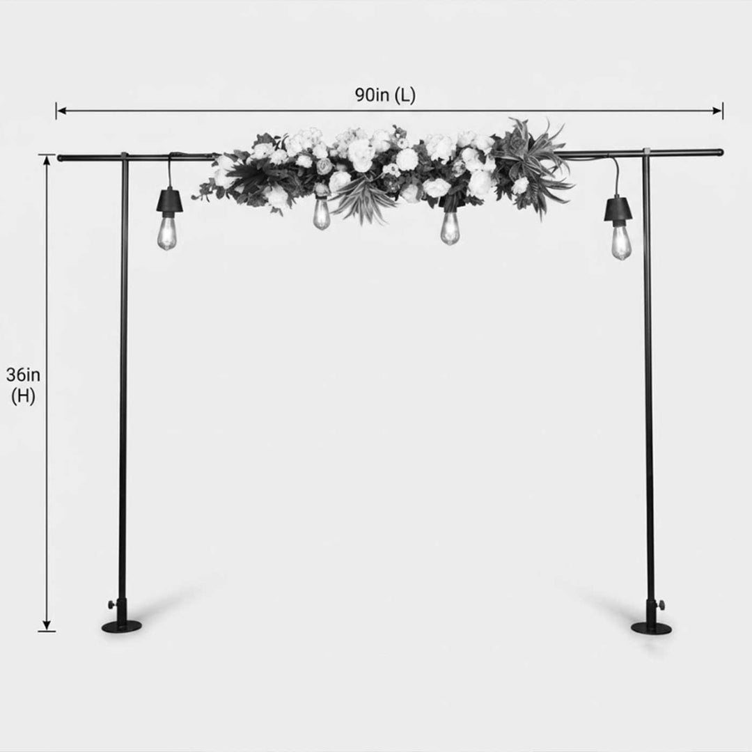 Foldable Gold Powder Coated Metal Table Decor Backdrop Stand With Storage Bag