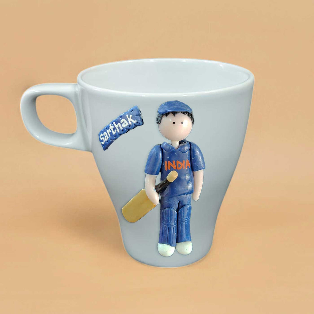 Personalized Handmade Cricket Theme Ceramic Mug