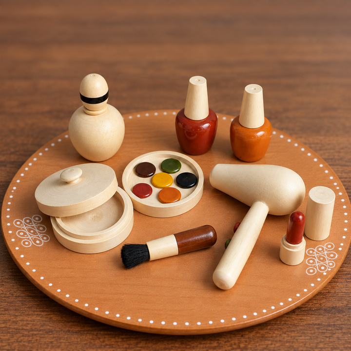 Wooden Makeup Set Handmade Etikopakka Toy for Kids | 3–8 Years