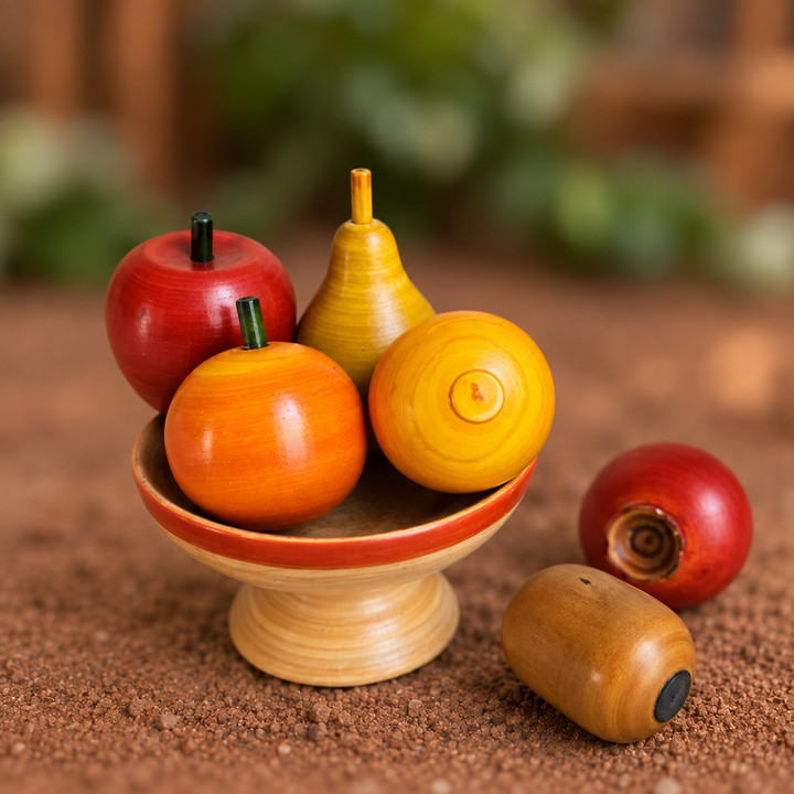 Wooden Mini Fruit Set | Handmade Etikopakka Pretend Play Toy | 2+ Years