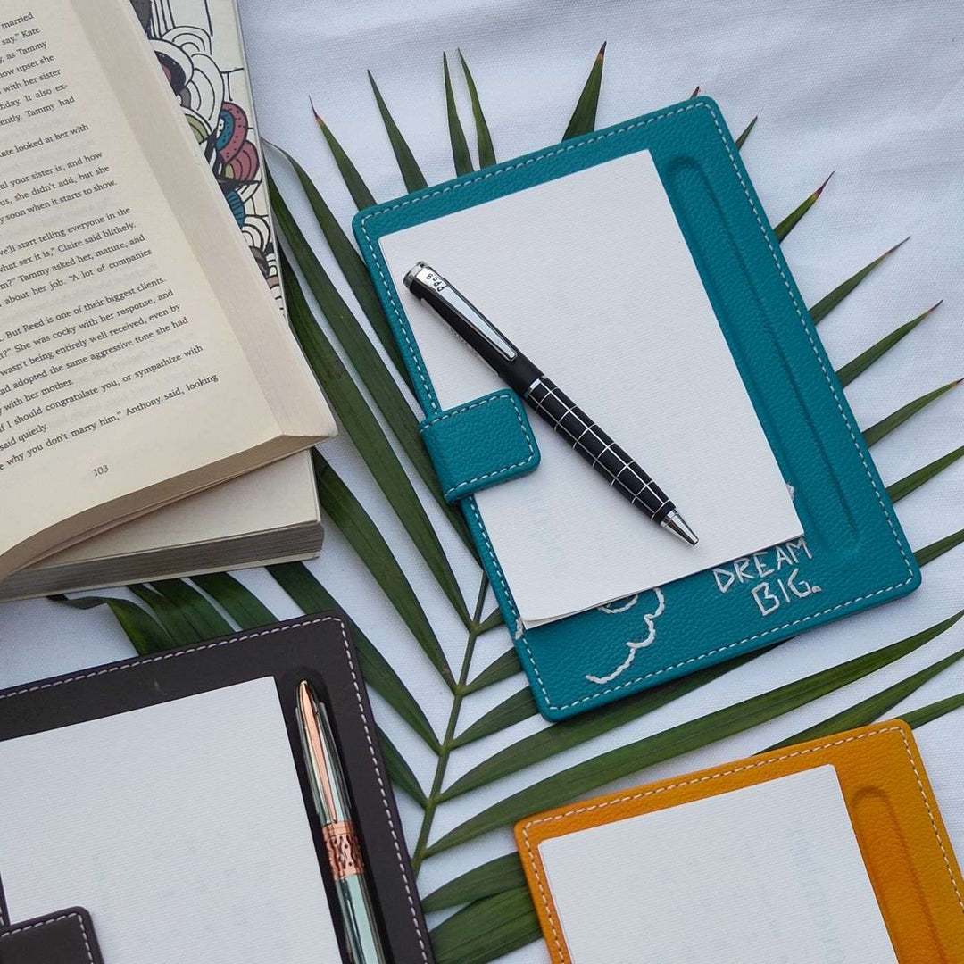 Embroidered Magnetic Paper Holder with Pen Slot