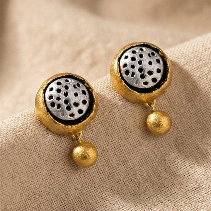Handmade Classic Mini Round Terracotta Earrings