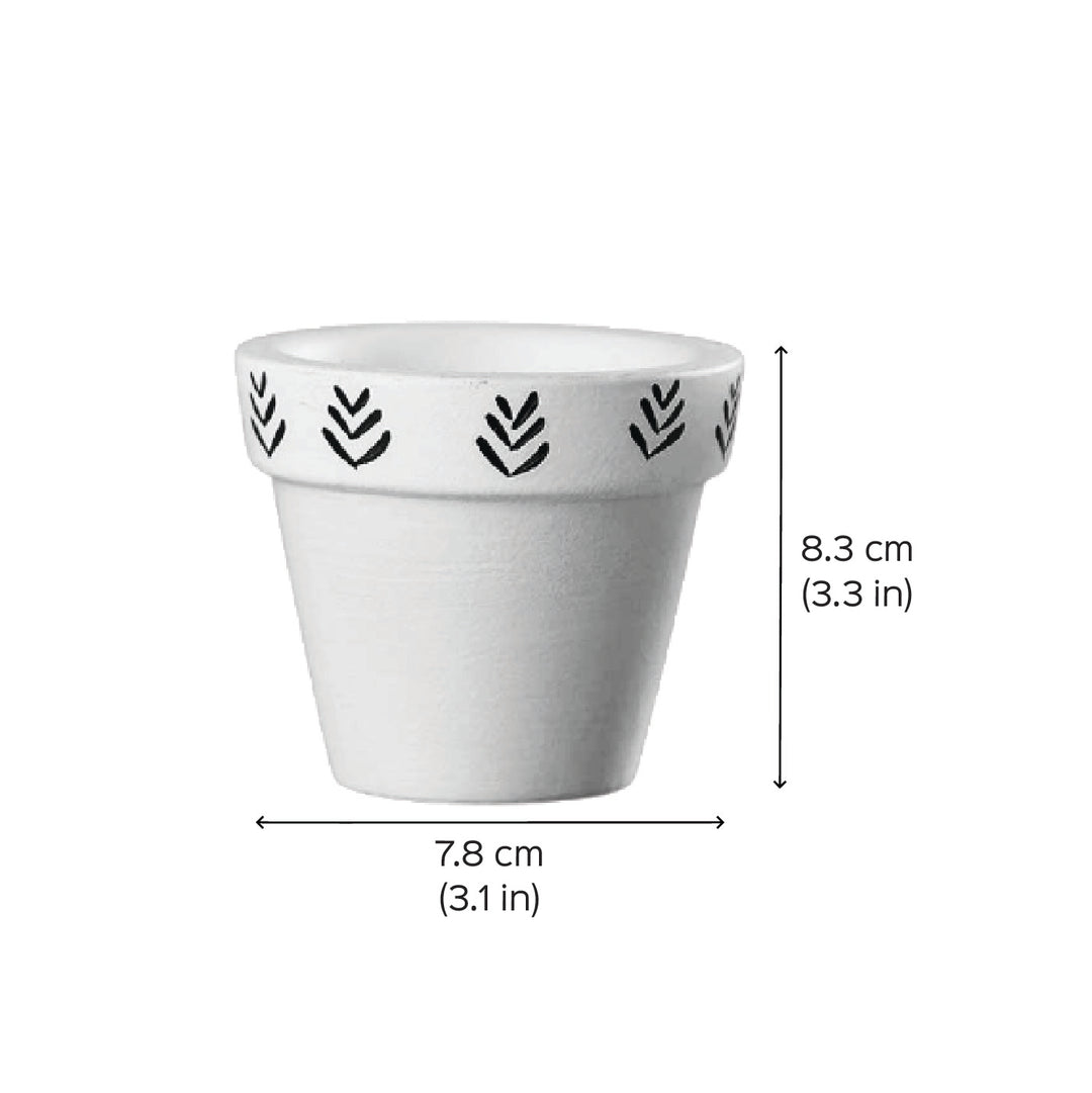 Handpainted Pink Tiny Terracotta Planter Pot | Set Of 3