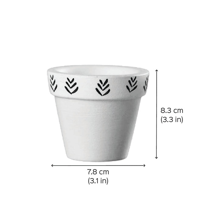 Handpainted Pink Tiny Terracotta Planter Pot | Set Of 3